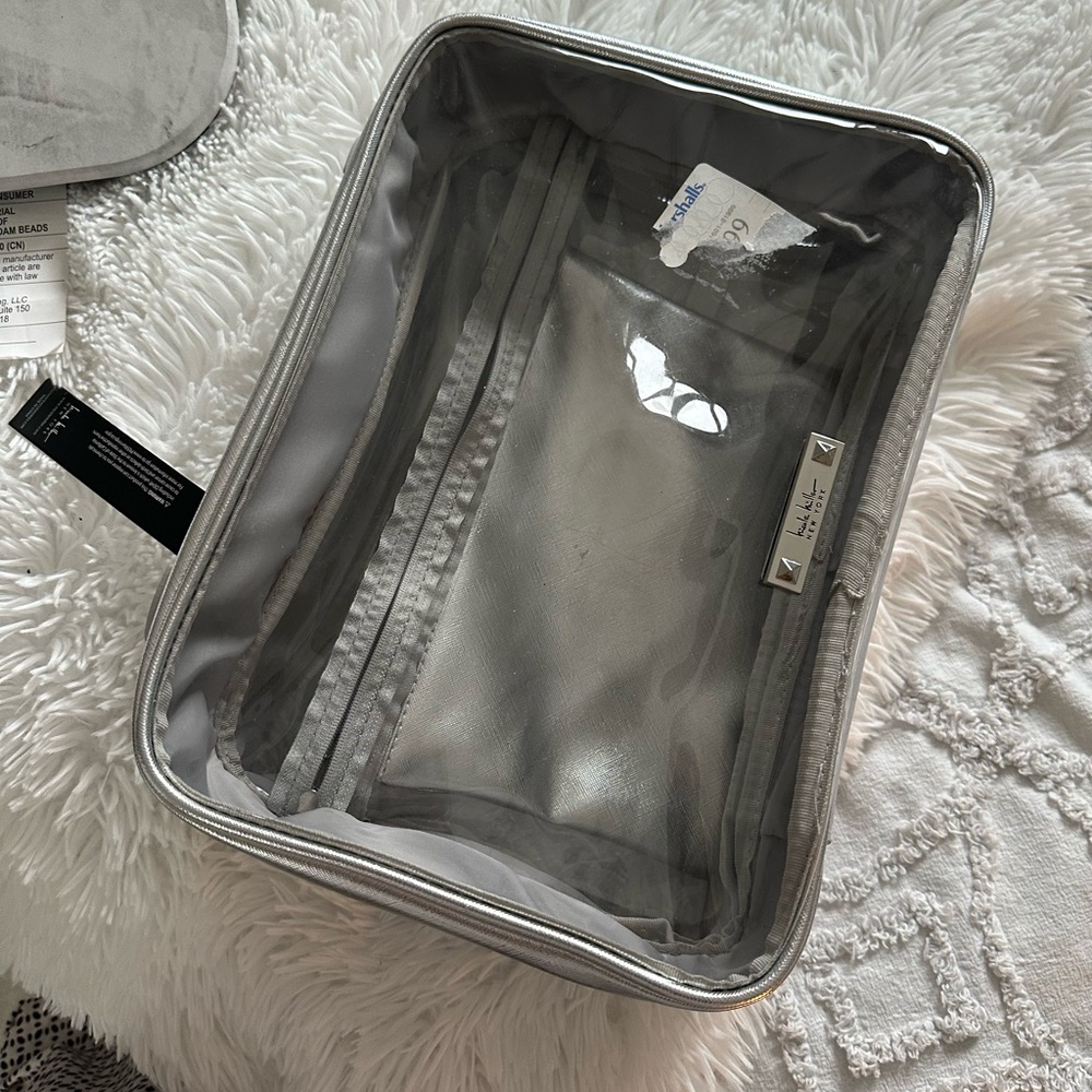 Silver Double Travel Organizer/ Makeup Bag